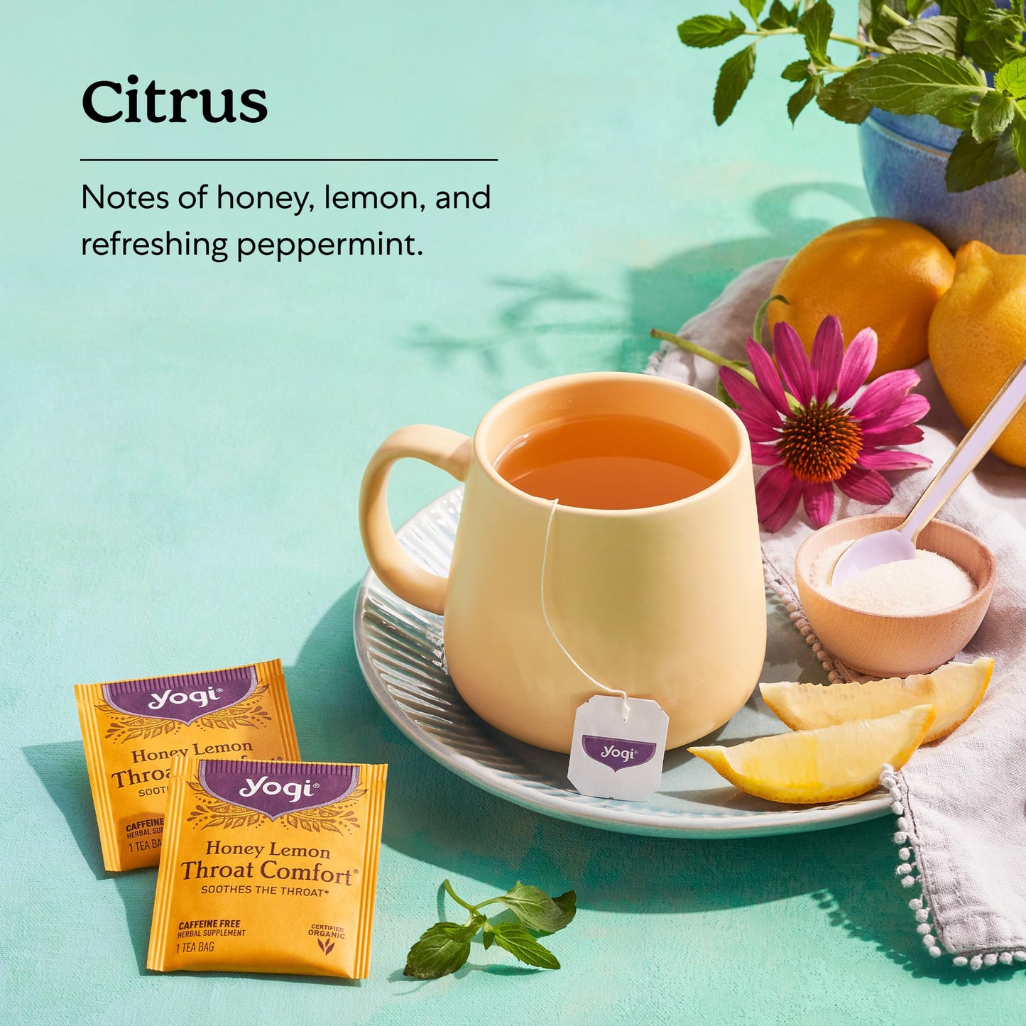 Yogi Tea Throat Comfort, Honey Lemon 16 ea