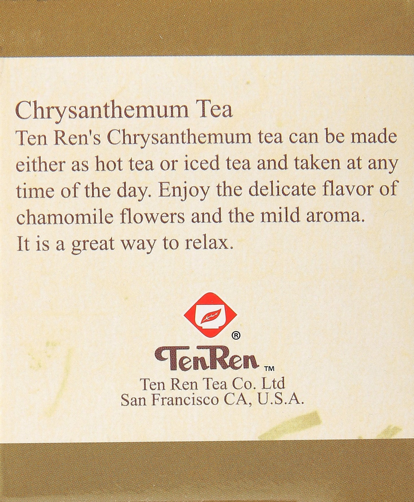 Ten Ren Chrysanthemum Tea, Taiwan Tea, Tea Bag Collection, 20 Bags