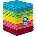 DecorRack 100% Cotton Bar Mops, Kitchen Dish Cloths, Multi-Purpose Cleaning Towels, Ultra Absorbent, Machine Washable, Quick Dry, Cheerful Assortment