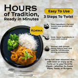 Twist Foods Korma Sauce | Mild Indian Korma Curry Sauce | Authentic Restaurant-Style Indian Simmer Sauce | Gluten-Free | No Preservatives or