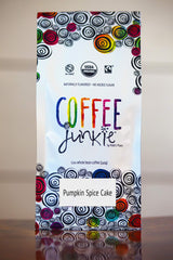 Coffee Junkie Pumpkin Spice Cake Naturally Flavored Organic Coffee Beans - 12 oz - Decaf