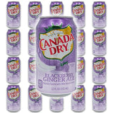 Blackberry Ginger Ale Bundle - Includes 20 Blackberry Ginger Ale cans of 12 oz each by Canada dry Ginger Ale - Ginger Ale Soda Bundle by Despensa
