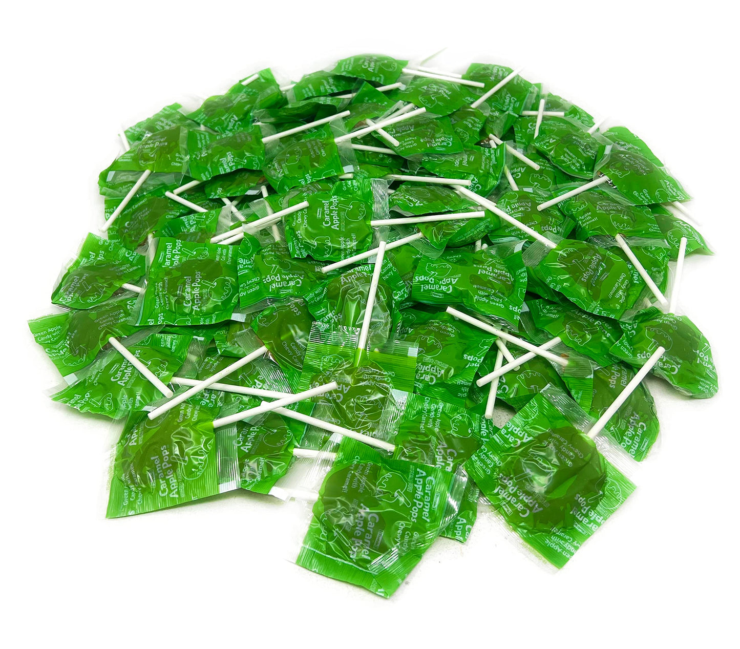 Caramel Apple Tootsie Pops Bulk Lollipops Suckers Filled With Chewy Tootsie Roll Candy Single Flavor Value Pack In Resealable Bag 2 lbs (32 Oz) 50+
