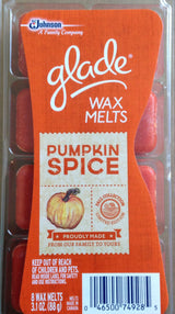 Glade Wax Melts, Pumpkin Spice, 8 Wax Melts (Pack of 3)
