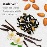 The Republic of Tea Vanilla Almond Full-Leaf Loose Black Tea 3.5 Oz Tin | Steeps 50 Cups | Caffeinated