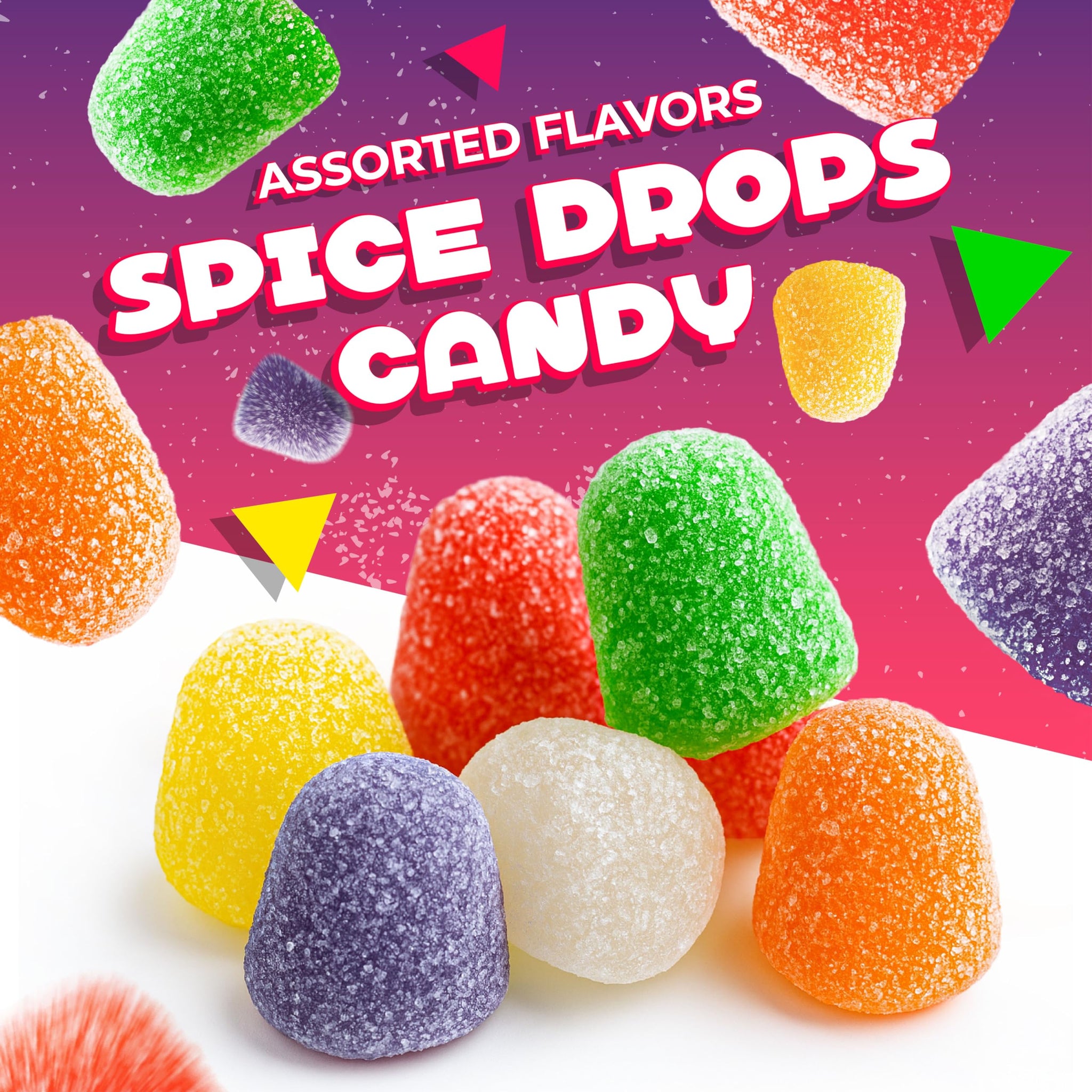 Spice Drops Candy | 1 Pound Bag | Assorted Spiced Gum Drops Bulk Jellies | Jelly Drops Candy in Clove, Wintergreen, Anise, Cinnamon, Peppermint