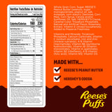 REESE’S PUFFS Chocolatey Peanut Butter Cereal, Kid Breakfast Cereal, Family Size, 19.7 oz
