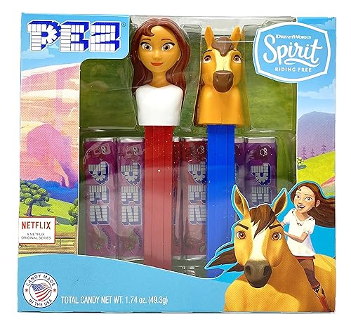 Pez Candy Spirit Gift Set - Includes Lucky and Spirit Dispensers and 6 Rolls, Mixed-Fruit, 1 Count