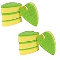Evriholder Quick Dry Kitchen Sponges, Dual-Sided, Leaf Design for Scrubbing Dishes and Pots, Hangs from Sink Faucet to Dry, Helpful Silverware