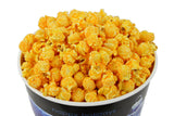 Signature Popcorn, 1-Gallon “Happy Holidays” Blue Ornament Gift Bucket, Cheddar Cheese Popcorn, Reusable Plastic Container, Gourmet Snack