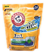 Arm & Hammer 3-IN-1 Laundry Detergent Power Paks, Fresh Scent with OxiClean, 24 ct (Pack of 2)