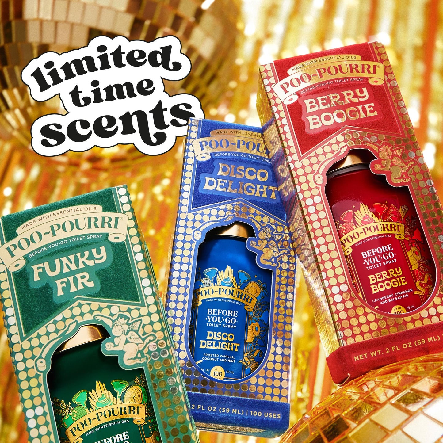 Poo-Pourri Holiday Before-You-Go Toilet Spray, Berry Boogie, 2 Fl Oz - Cranberry, Cinnamon and Balsam Fir