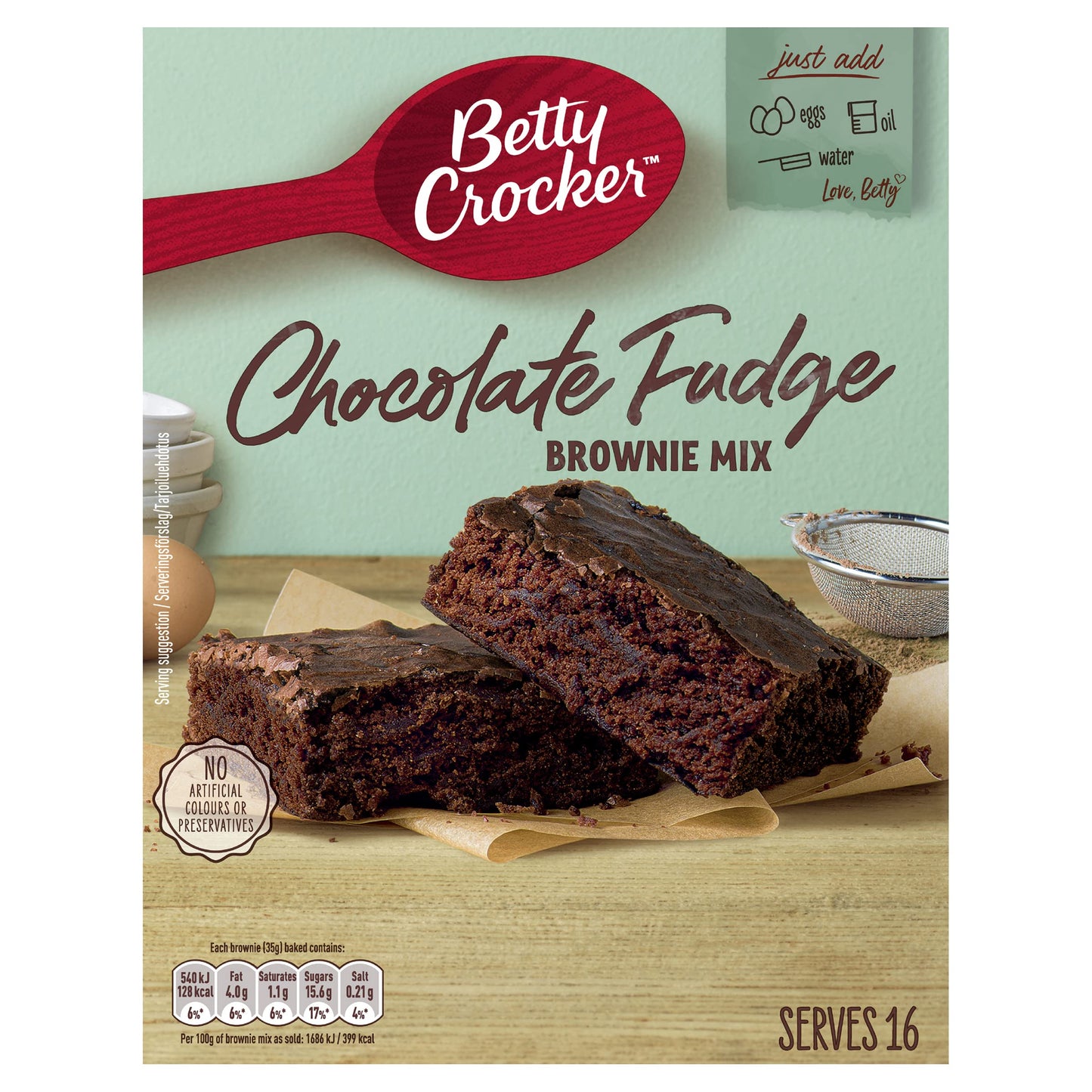Betty Crocker Chocolate Fudge Brownie Mix 415g