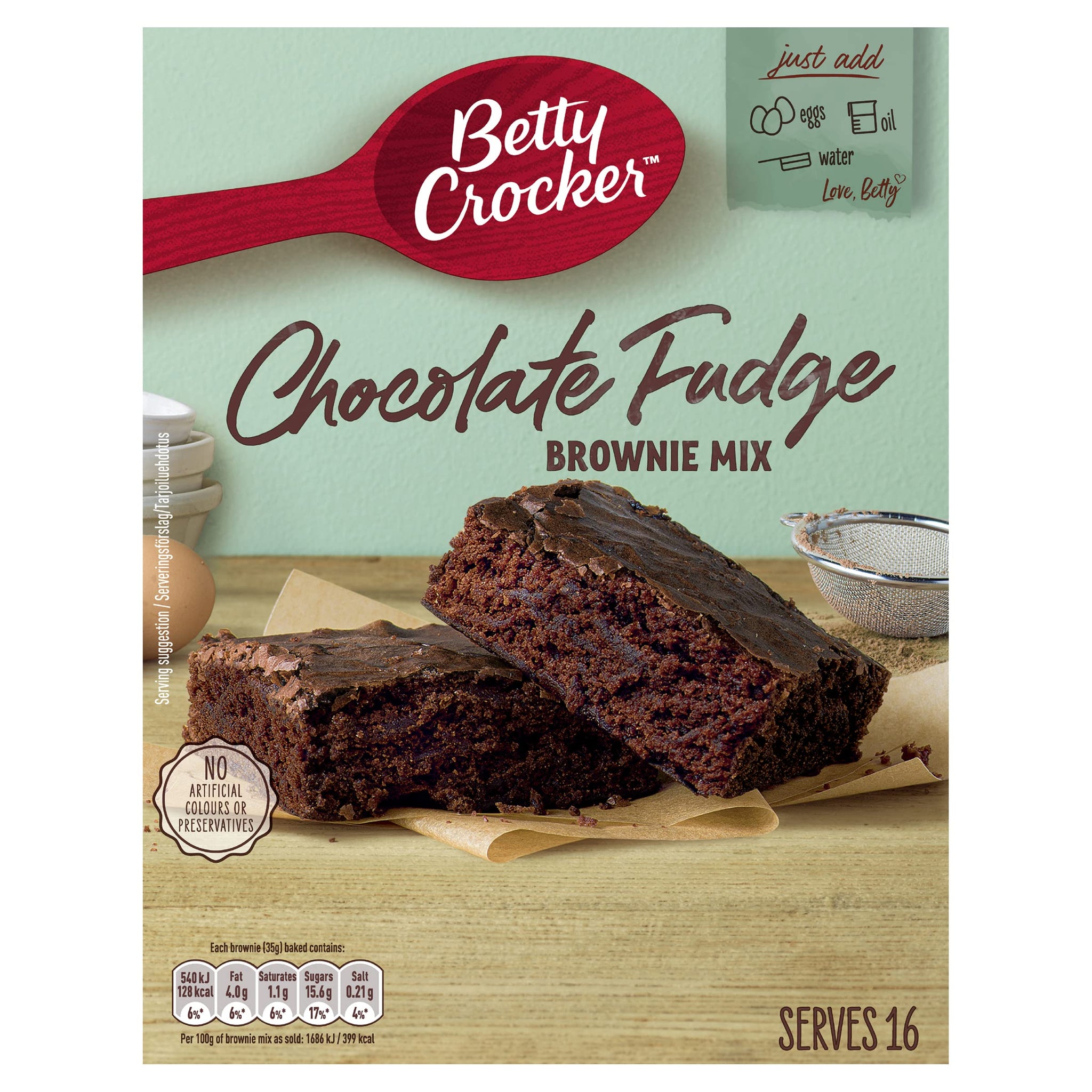 Betty Crocker Chocolate Fudge Brownie Mix 415g