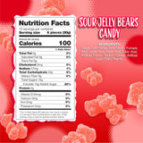 Sour Bears Gummy Candy 1 Pound Bag, Gelatin Free Chewy Pink Candy, Strawberry Jelly Bears for Baby Showers, Gender Reveal, Candy Buffets, and Dessert