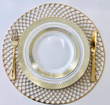 " OCCASIONS " 120 Plates Pack, Heavyweight Premium Disposable Plastic Plates Set 60 x 10.5'' Dinner + 60 x 6.25'' Dessert/Cake Plates (Celebration
