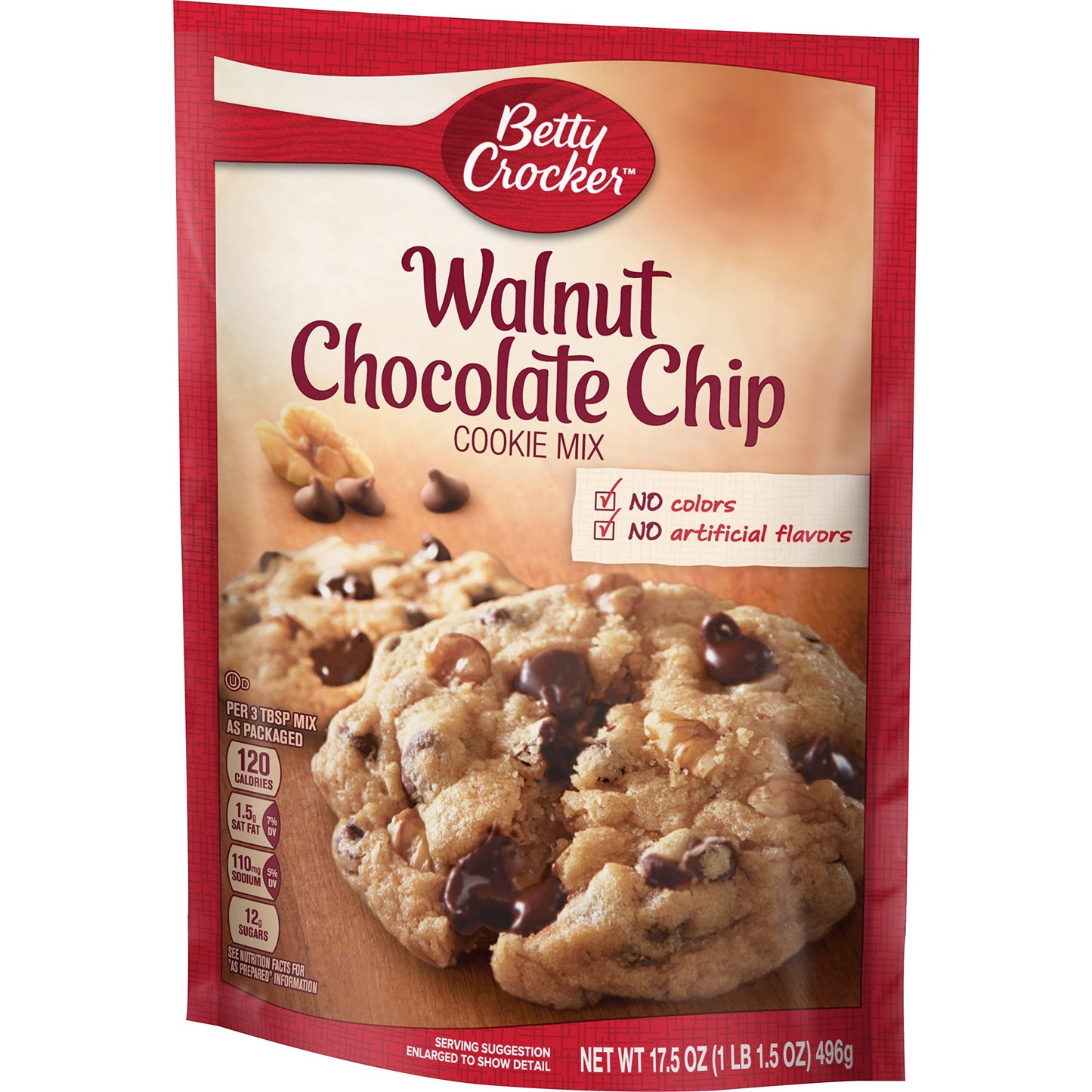 Betty Crocker Walnut Chocolate Chip Cookie Mix, 17.5 oz Box