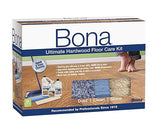 Bona Ultimate Hardwood Floor Care Kit - Includes Microfiber Mop, Microfiber Cleaning Pads, Microfiber Dusting Pad, Hardwood Floor Cleaning Solution