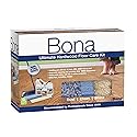 Bona Ultimate Hardwood Floor Care Kit - Includes Microfiber Mop, Microfiber Cleaning Pads, Microfiber Dusting Pad, Hardwood Floor Cleaning Solution