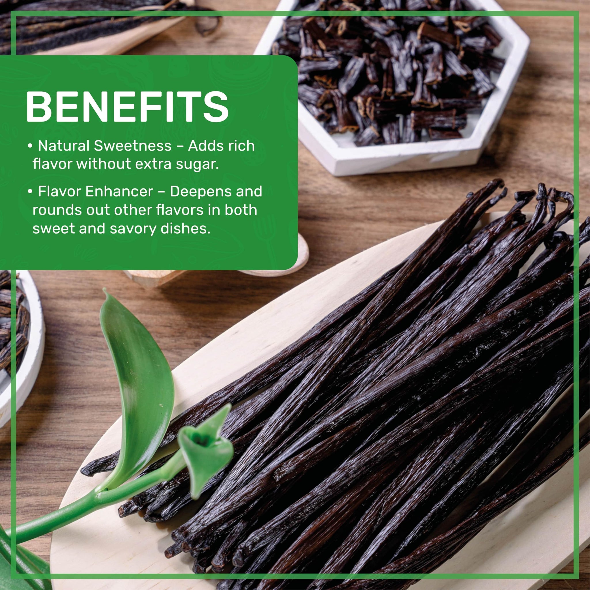 Jiva Organic Vanilla Beans 25 Count Large - Premium Grade A Ceylon Pods from Sri Lanka - Non-GMO, All-Natural, Hand-Cured for Baking, Cooking