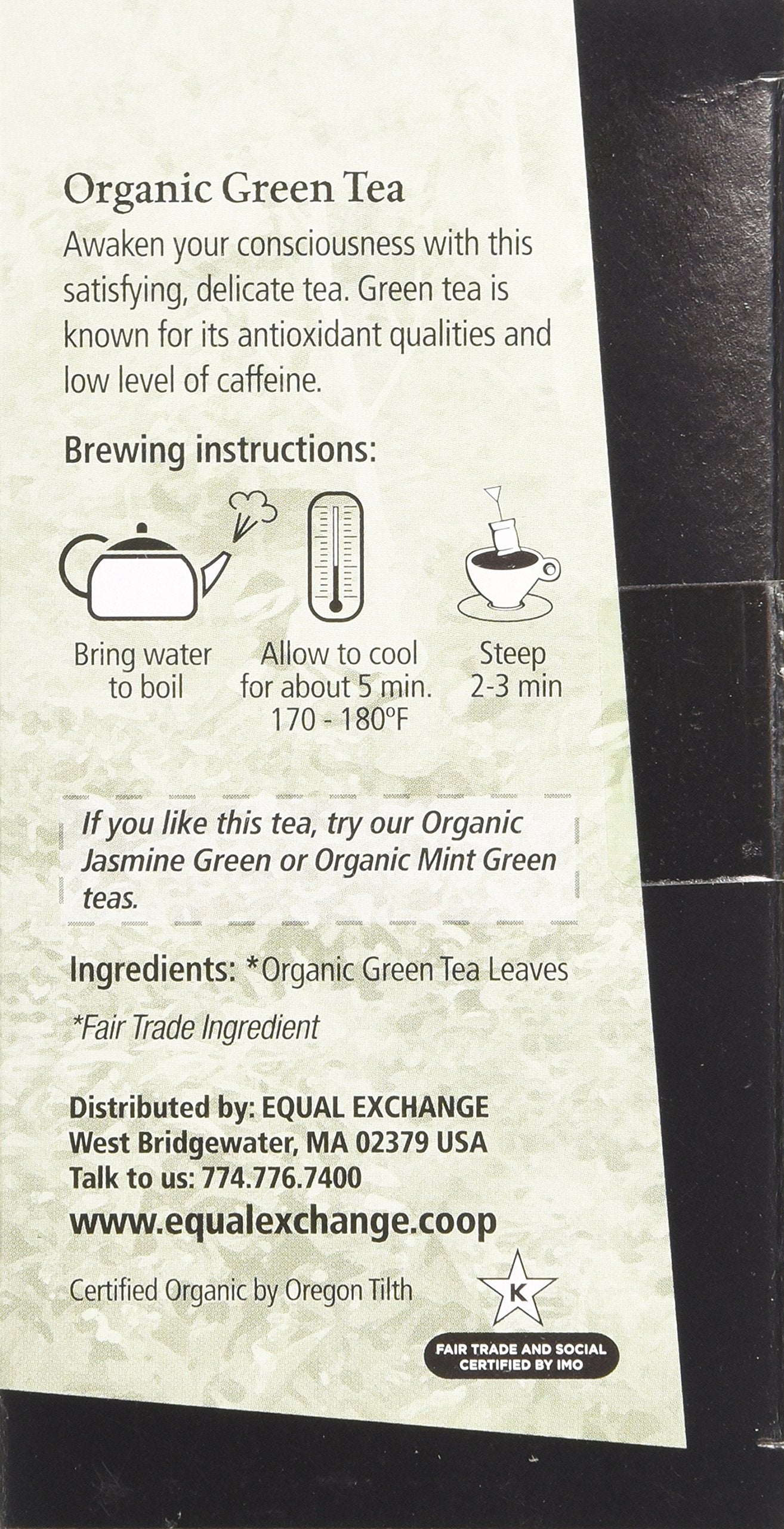Equal Exchange Organic Green Tea, 20-Count (Pack of 3)