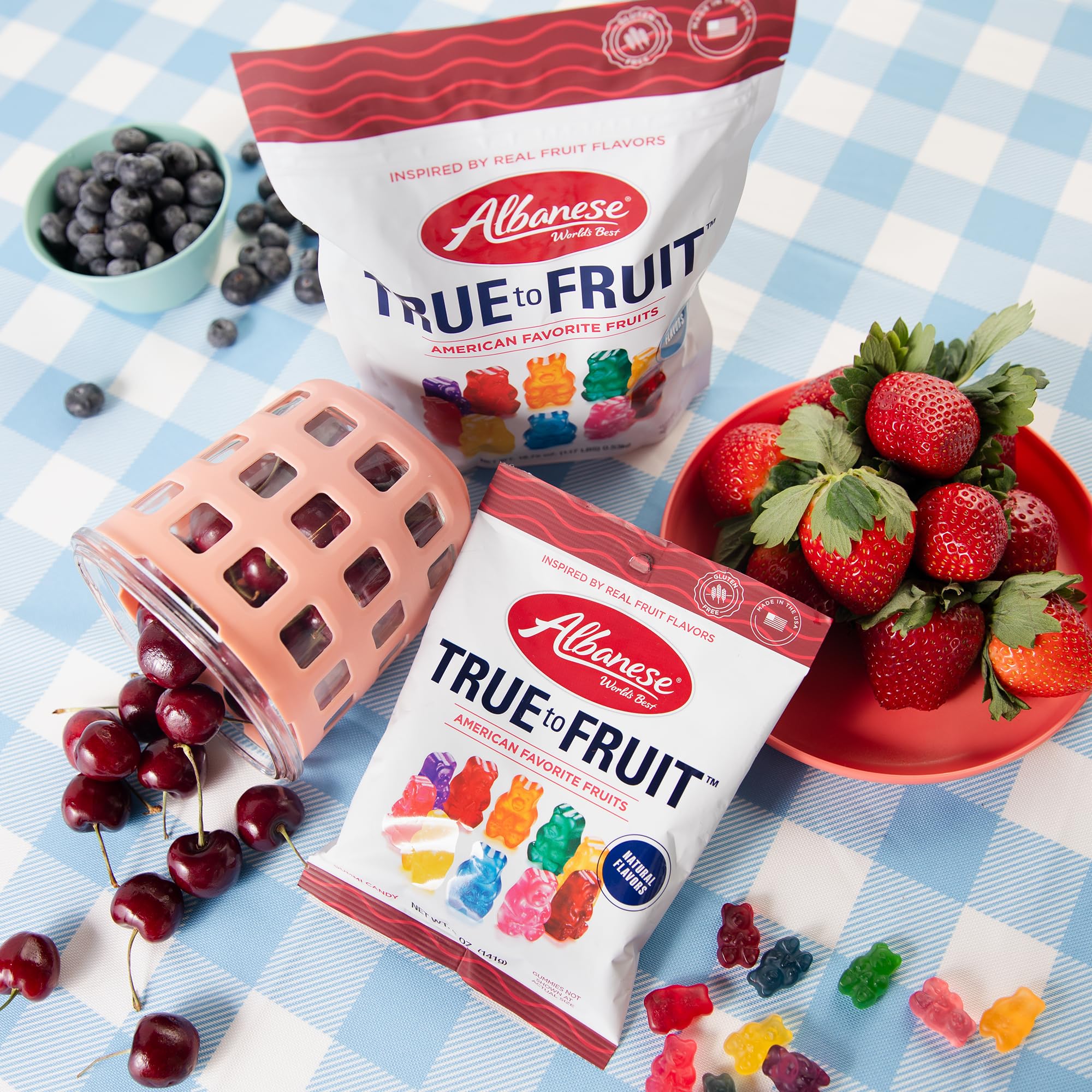 Albanese World's Best True to Fruit™ - American Favorite Fruits Gummies, 18.75oz Bag of Candy