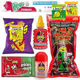 Tiktok Chamoy Pickle Kit With Fruit-Roll-up & Chips, Includes Lucas Gusano, Skwinkles Salsagheti & More - Snack Gift Box by Ma Lit Candy (Big Tex