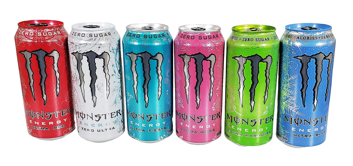 Monster Energy Ultra Zero Sugar Energy Drinks 16 ounce cans (Vareity Pack 2, 12 Cans)