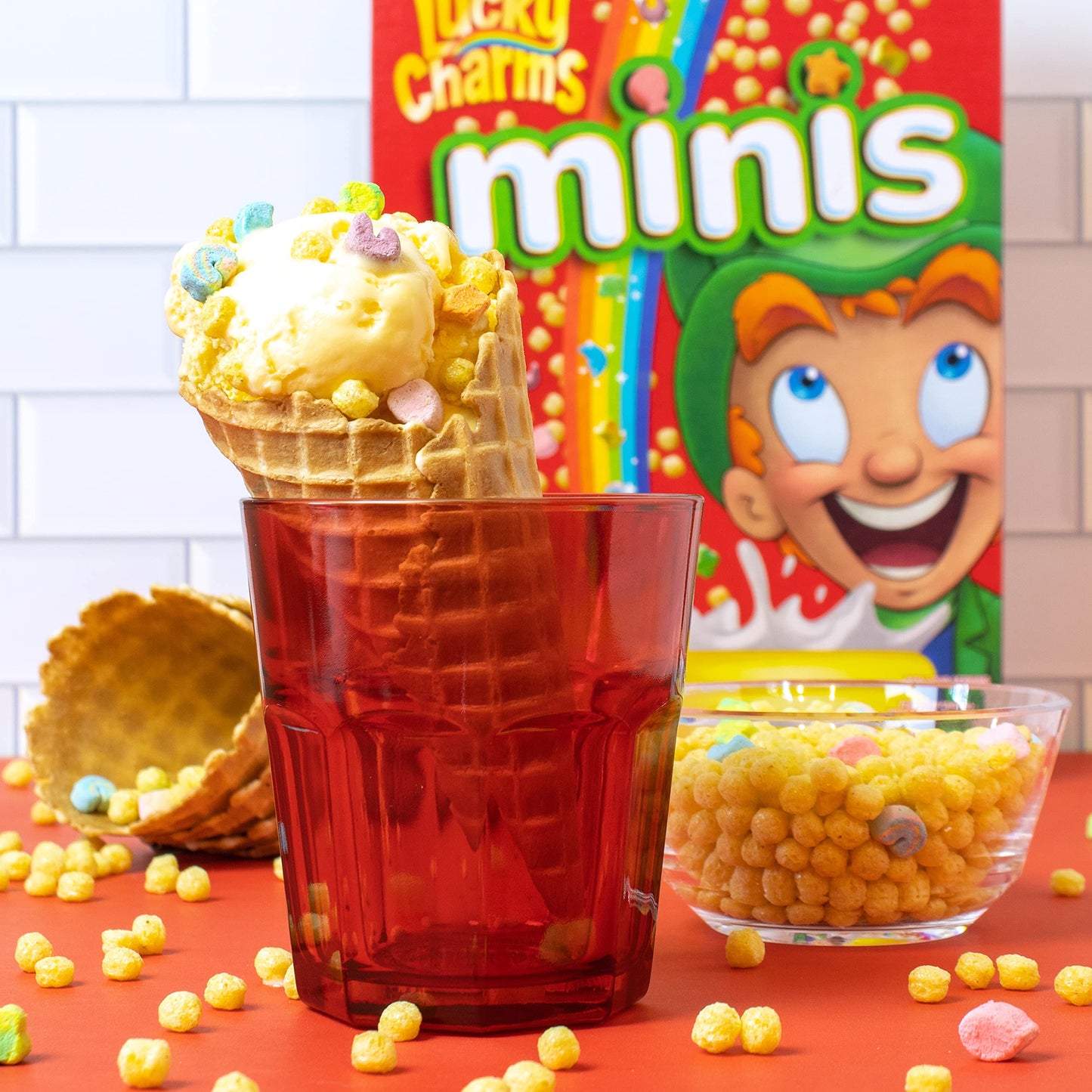 Lucky Charms Minis Cereal with Marshmallows, Breakfast Cereal with Whole Grains, 10.5 oz