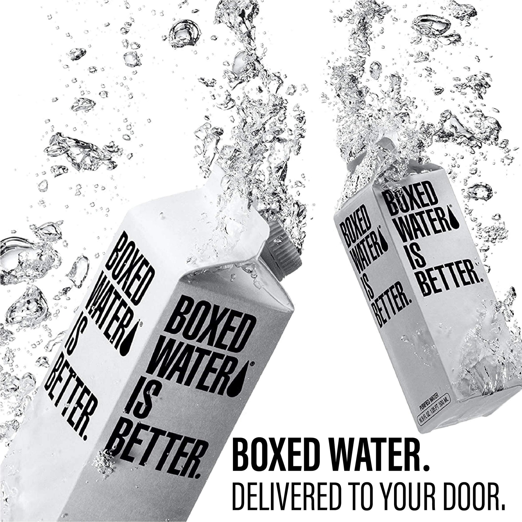 Boxed Water 16.9 oz. (12 Pack) - Purified Drinking Water in Plant-Based Cartons - BPA-Free, Refillable, Reusable - More Sustainable than Premium
