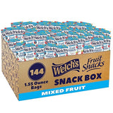 Welch's Fruit Snacks, Mixed Fruit, Great for School Lunches, Bulk Pack, Individual Single Serve Bags, 1.55 oz (Pack of 144)