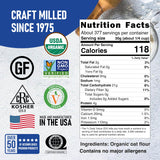 Great River Milling Organic Oat Flour | Gluten Free Whole Grain Flour | Non-GMO, Kosher, Vegan Certified | Naturally Sweet Flavor for Pancakes