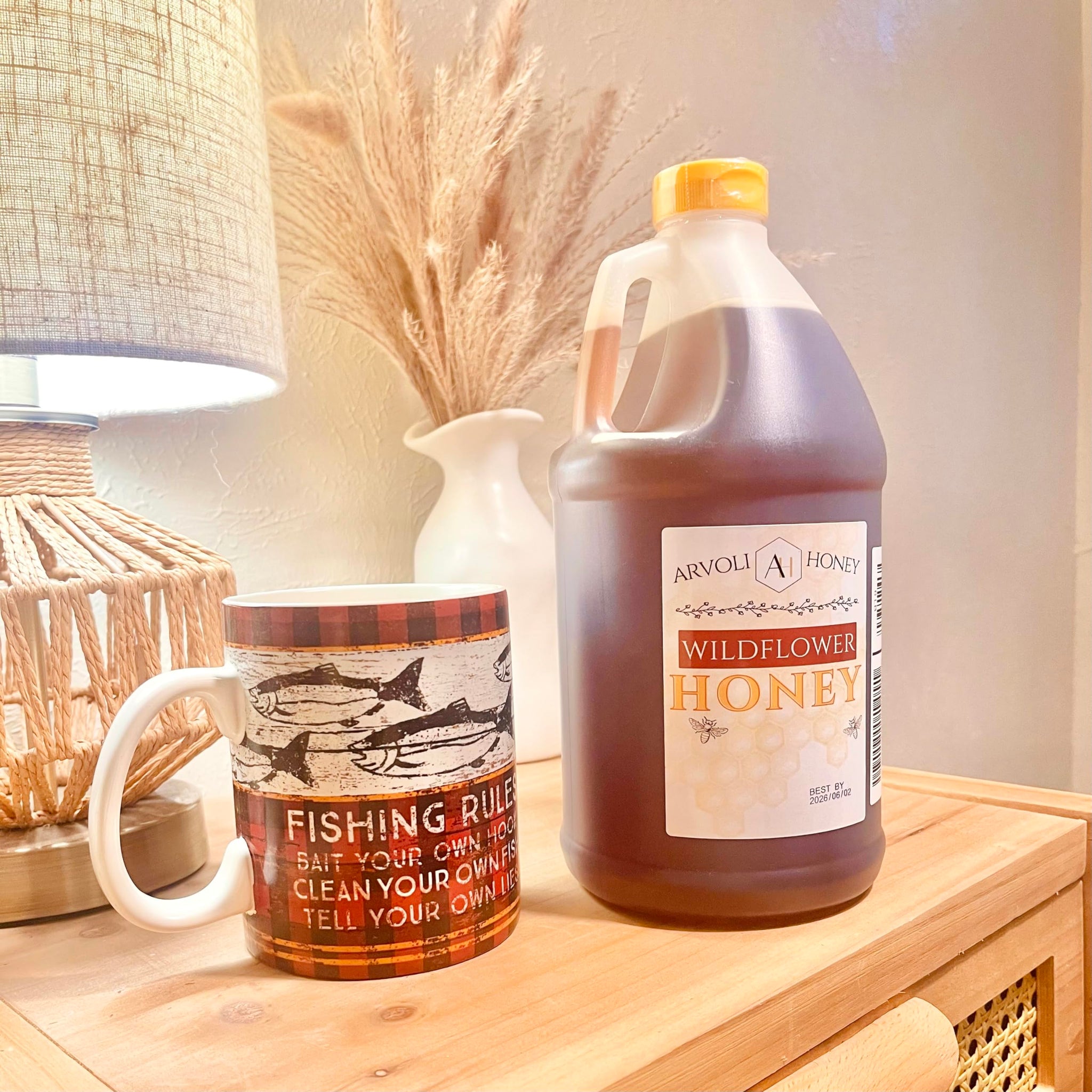 Bulk Honey - 6 LBS - Half Gallon of Raw Honey - Raw Wildflower