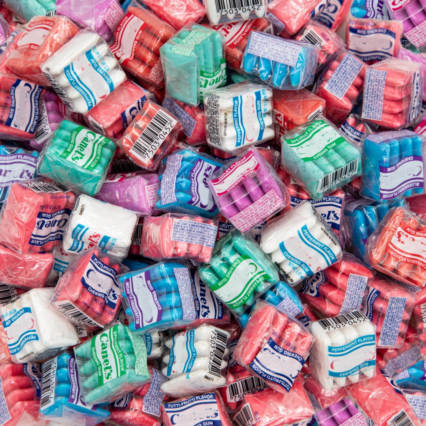 Mexican Chewing Gum | 1.5-Pound Bag | Assorted Flavors | 135 Individually Wrapped Mini Packs | Mint, Cinnamon, Fruit & Floral Flavors | Gum Bulk