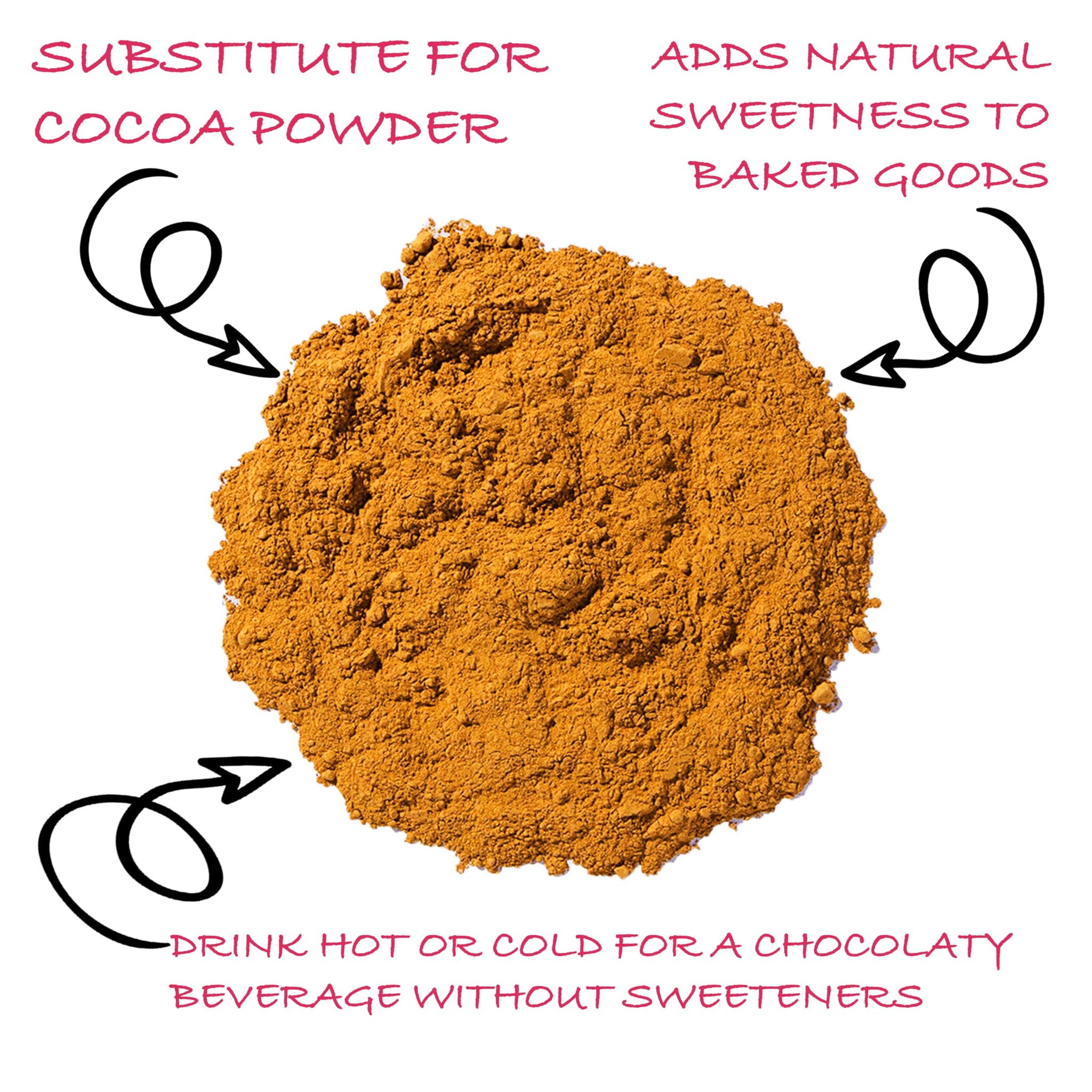 Worldwide Botanicals Organic Carob Powder, Medium Roast - 1 lb - Caffeine Free Cocoa Alternative - Low Fat Super Food with Natural Sweetness- Gluten Free, Kosher, 16 ounces