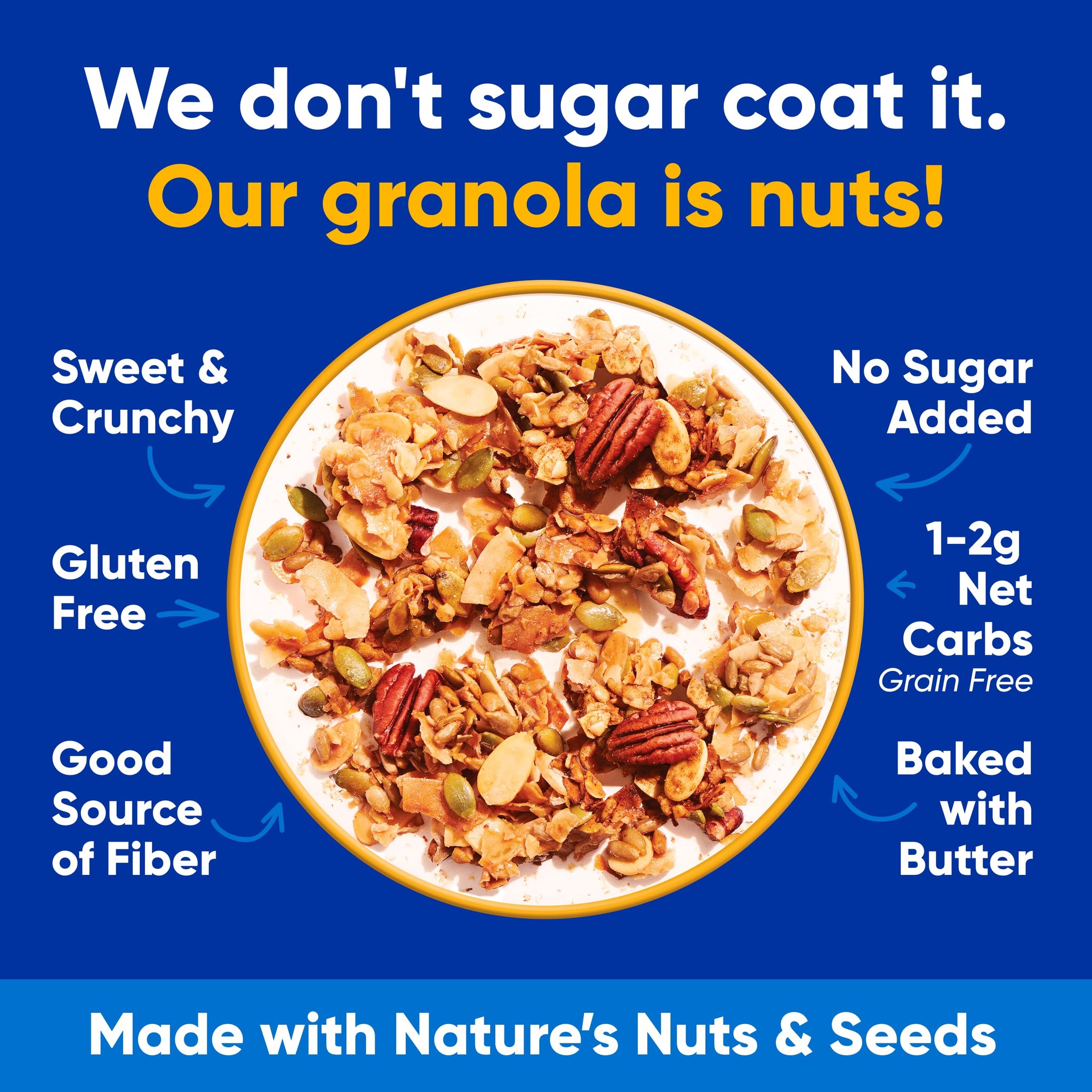 NuTrail Nut Granola Cereal, Variety Pack, No Sugar Added, Keto, Low Carb, Gluten Free, Grain Free, Healthy Breakfast 8 oz. 3 Count