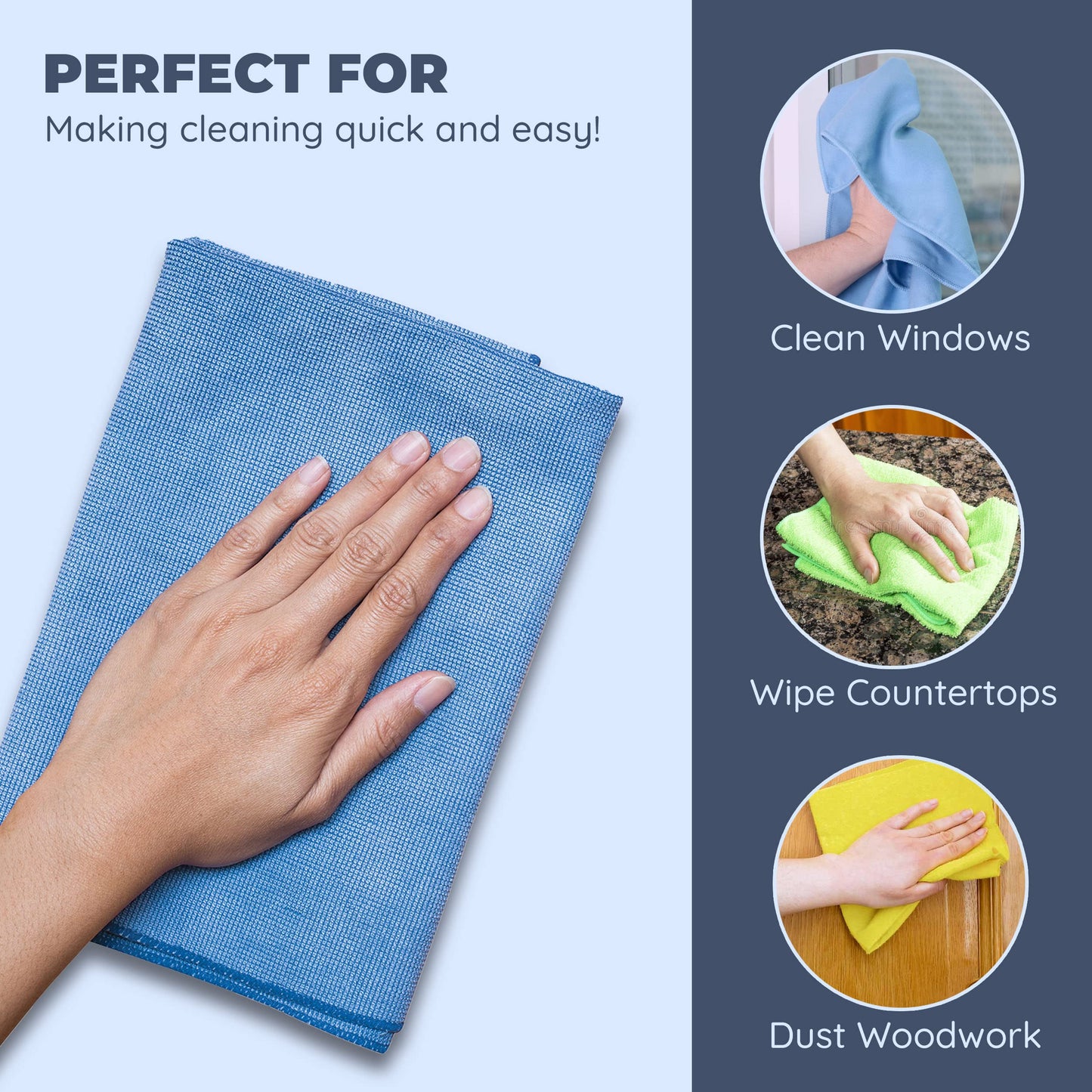 Jacent Microfiber Cleaning Cloths 3Ct, 3 CT