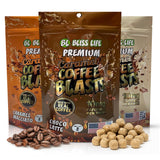 Caramel Coffee Blasts - Edible Coffee Revolution with Real Brewed Cafe in Three Amazing Flavors: Caramelo Macciato, Chocolate Latte, French Vanilla
