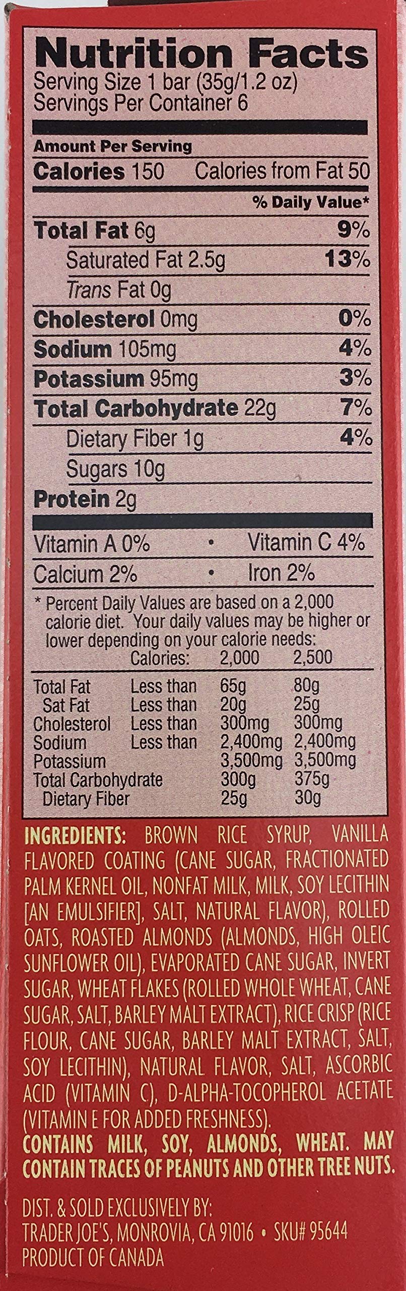 Trader Joe's Granola Bar Variety Pack (4 Flavors)