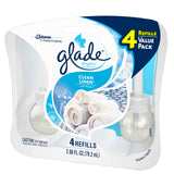 Glade Plugins Scented Oil Air Freshener Refill - Clean Linen - 2.68 oz - 4 ct