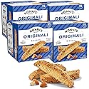 Nonni's Originali Classic Almond Biscotti Cookies - Individually Wrapped Italian Coffee Snack, Crunchy Twice-Baked, 80 Cal Each, 17.25 oz Carton, 4