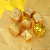 100 Pcs Jumbo 7.87x7.87 Inch Gold Foil Wrappers, Giant Square Chocolate & Caramel Candy Wrappers For DIY Gift Packaging, Wedding Party Favors