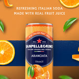 Sanpellegrino Italian Sparkling Drink Aranciata, Sparkling Orange Beverage, 6 Pack Of Cans