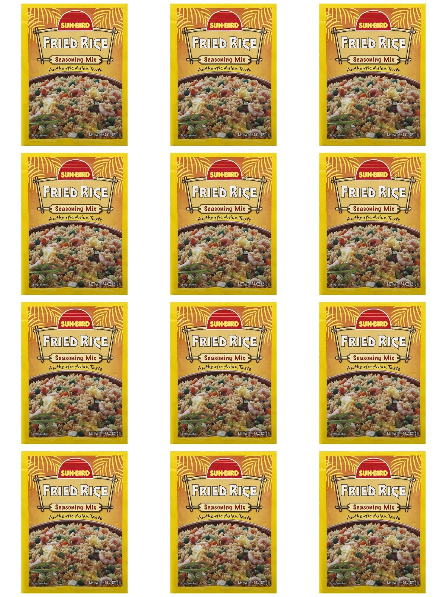 Sunbird Fried Rice Seasoning Mix, 0.74 Ounce - 12 pack