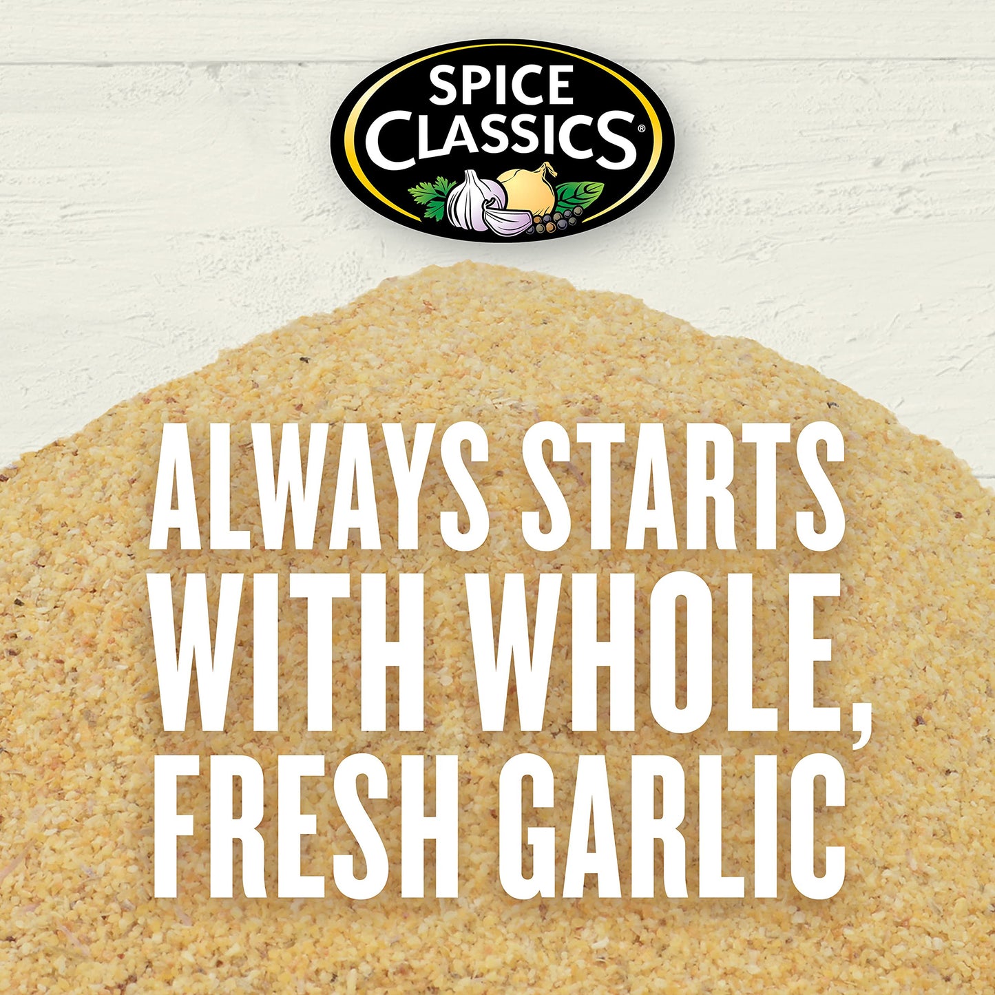 Spice Classics Granulated Garlic, 25 oz - One 25 Ounce Container of Garlic Powder Seasoning, Use on Vegetables, Meats, Rubs and Dressings for a Bold