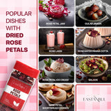 Eastanbul Dried Rose Petals, 0.71oz, Premium Edible Rose Petals, Dried Flower for Herbal Tea, Decoration, Sprinkles, Dessert Topping, From