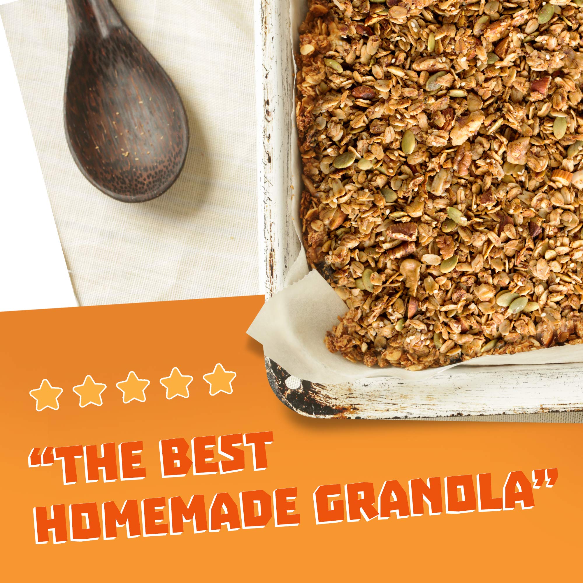 Almond, Pecan, and Cashew | Non GMO, Wheat Free, Low Sugar Granola, Healthy Granola Bites, Low Sugar Snacks, 11oz - Gustola Granola