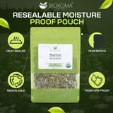 Biokoma Organic Mugwort Dried Herb 50g 1.76oz Artemisia vulgaris USDA Organic Herbal Tea Premium Cut Aromatic Leaves Lucid Dreaming Bath Resealable