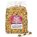 Rainbow Gummy Candy Clusters - 1 Pound Bulk Bag Chewy & Crunchy Fruity Gummies - For Parties, Snacks, and Candy Buffets - Bulk Sweet Treats