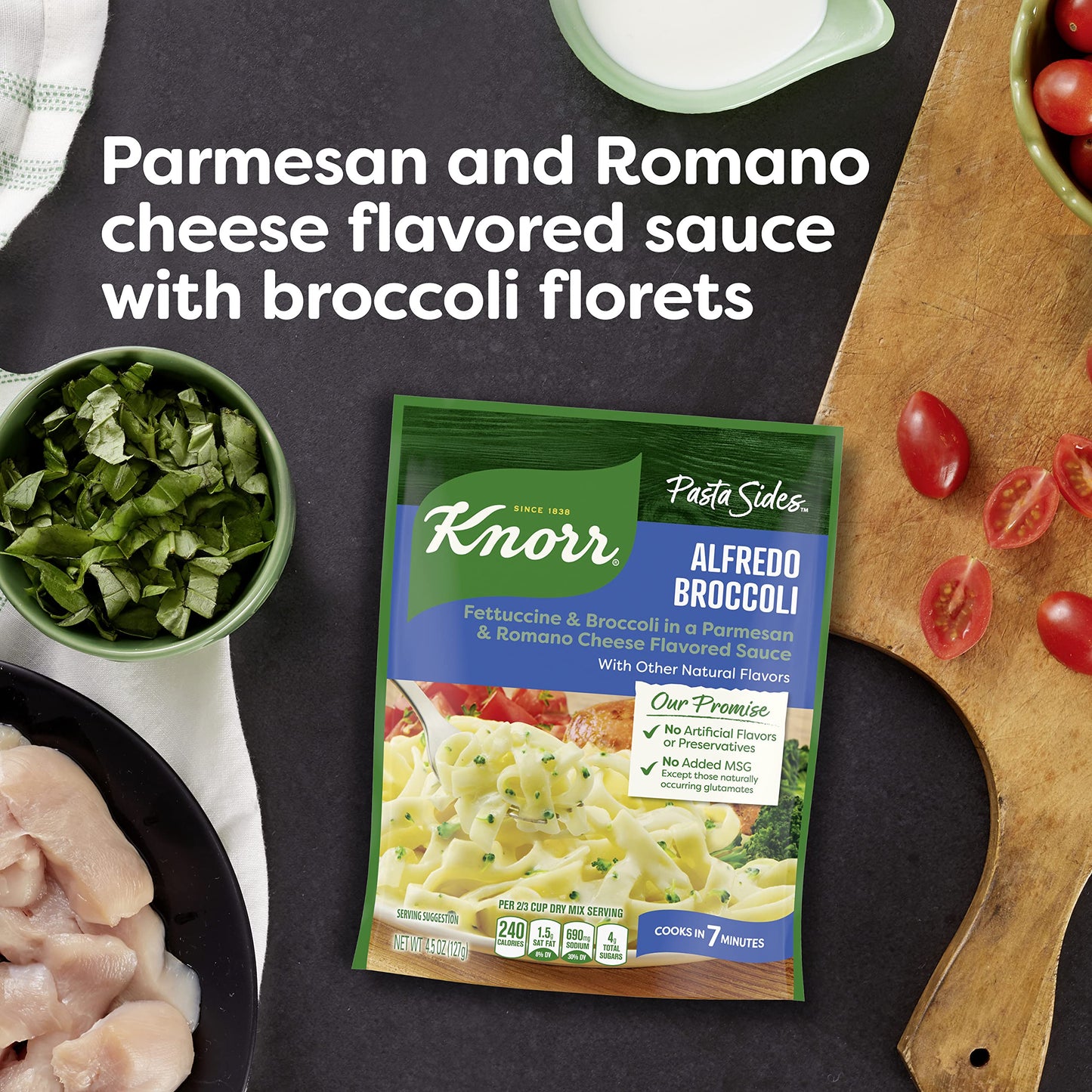 Knorr Pasta Sides Alfredo Broccoli Fettuccine For Delicious Quick Pasta Side Dishes 4.5 oz